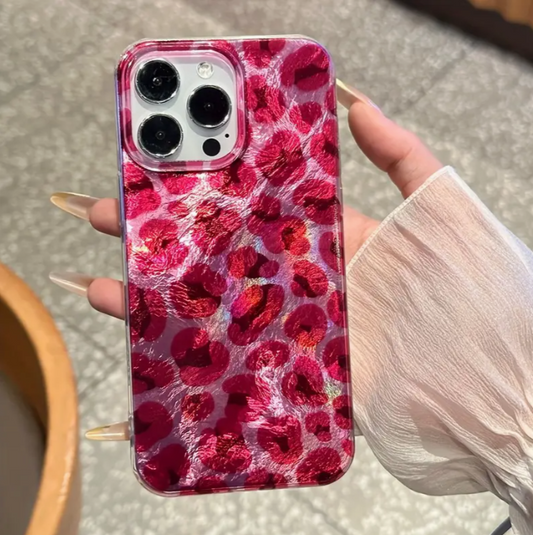Pink Leopard iPhone Case – Aesthetic & Shockproof